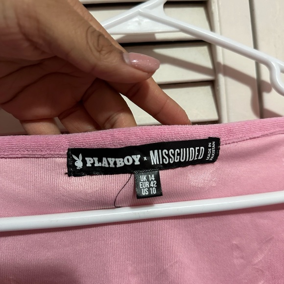 Pink playboy x missguided top - Picture 3 of 3
